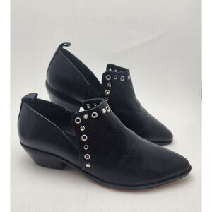 Rebecca Minkoff ANNETTE" LEATHER Studded Booties Women's 8 Black